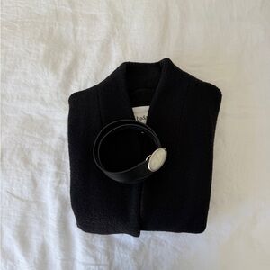 ba&sh Black Women's Belted Coat